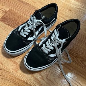 Black platform vans size 9